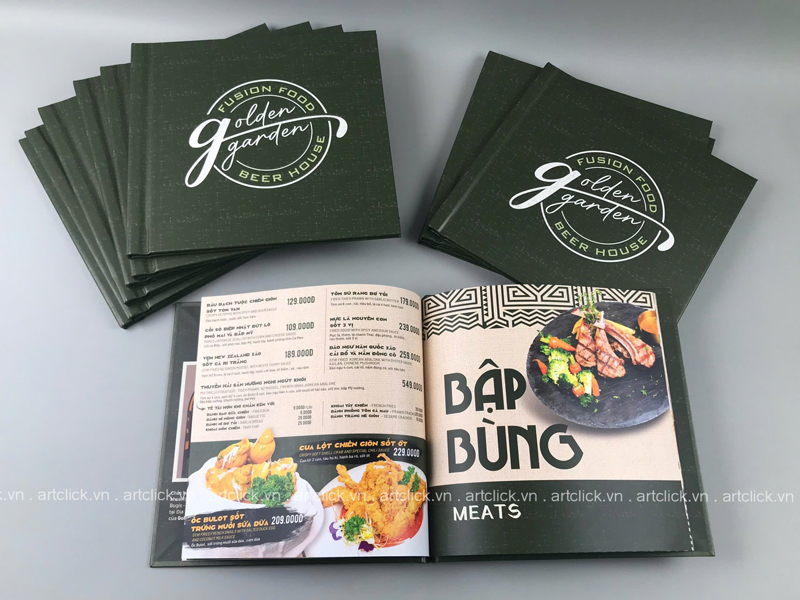 thiết kế menu nhà hàng