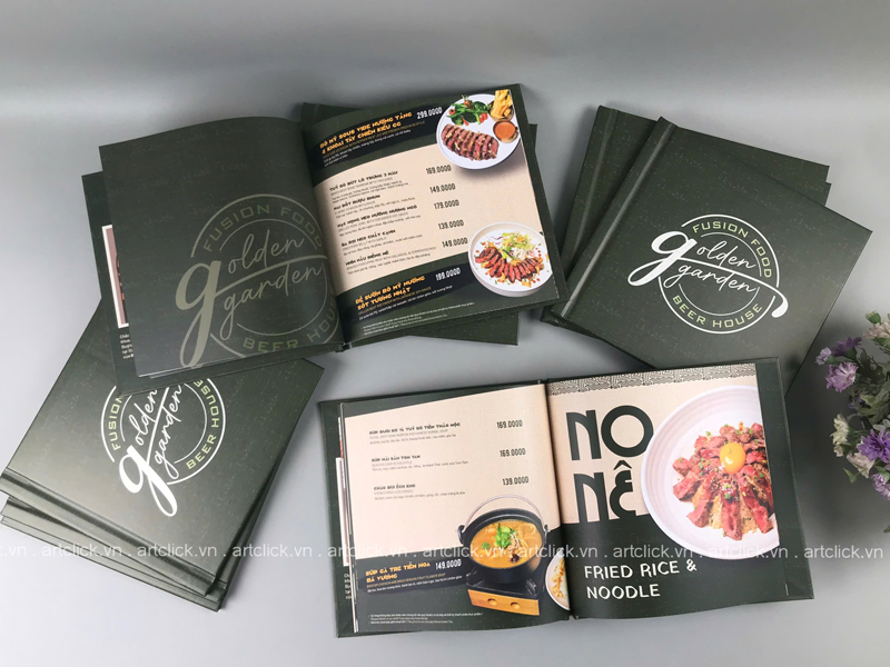 thiết kế menu nhà hàng