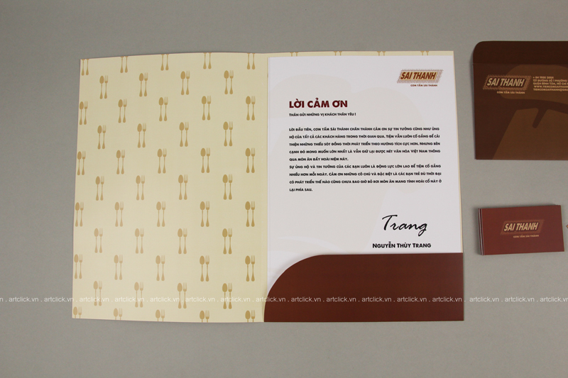 bộ nhận diện thương hiệu nhà hàng